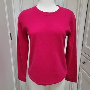New! J. Crew sz Small S Cotton Wool Reddish-Pink Berry Teddie Sweater Top NWT